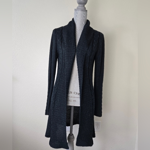 Indigenous 100% Alpaca Cardigan Forest Green Color Made in Peru Size Large - Picture 5 of 16